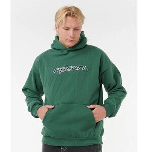 NEW Rip Curl Nu Dose Green Hoodie with Woven Label Men's Small but can be unisex